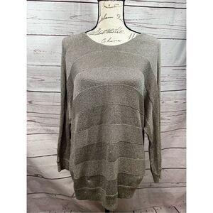 Cathy Daniel’s medium gold‎ pullover sparkly sweater - 2391